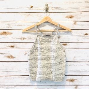 * Kendall & Kylie • Stony Knit Crop Sweater Tank